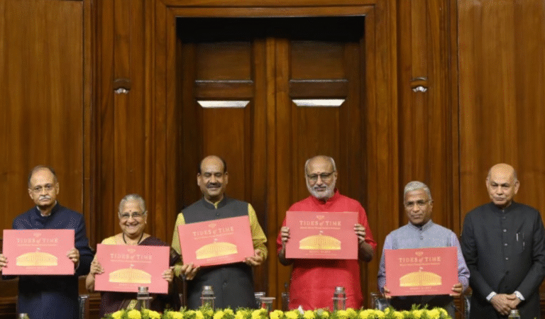 Vice President C.P. Radhakrishnan Releases Sudha Murty’s Book “Tides of Time”
