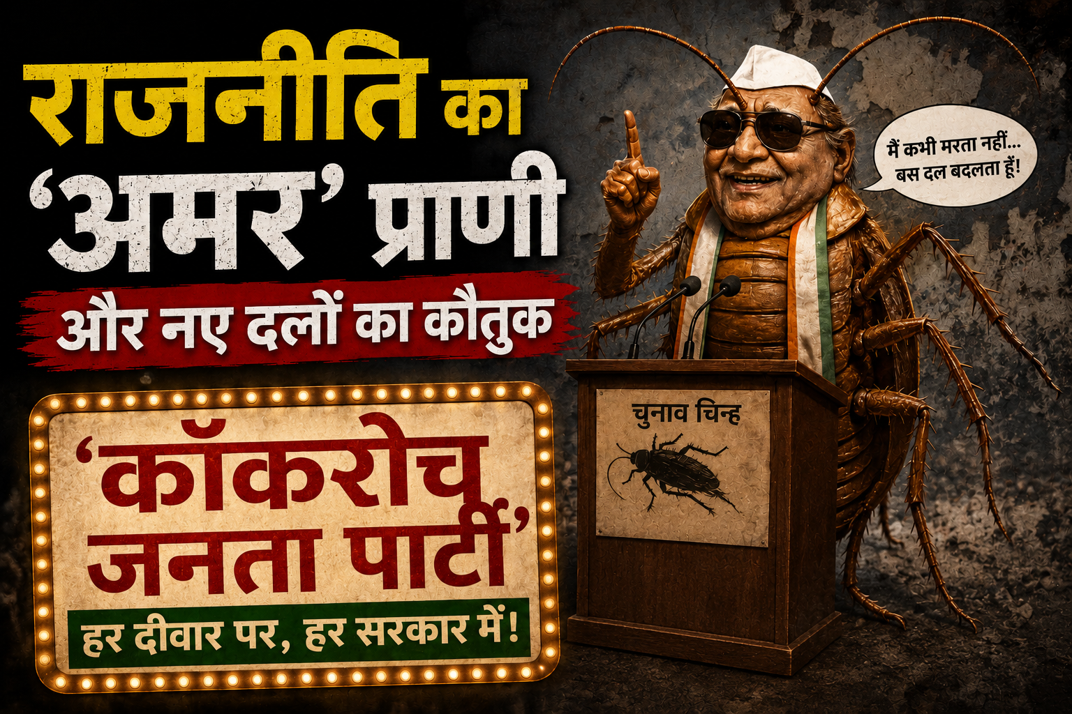 "'कॉकरोच जनता पार्टी'
