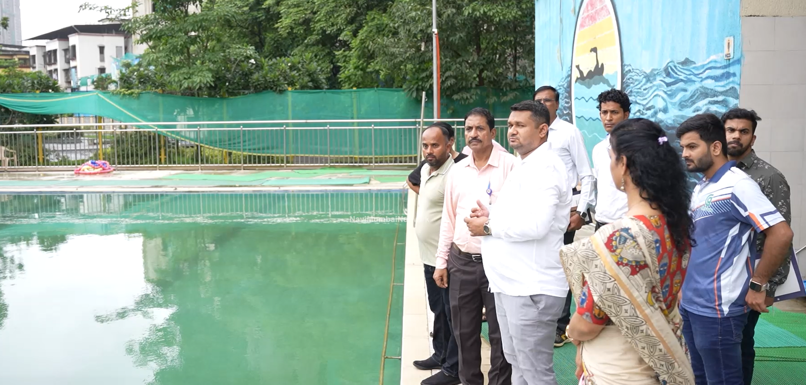 NMMC Sports Committee Chairman Girish Mhatre Inspects Major Athletic Projects in Navi Mumbai